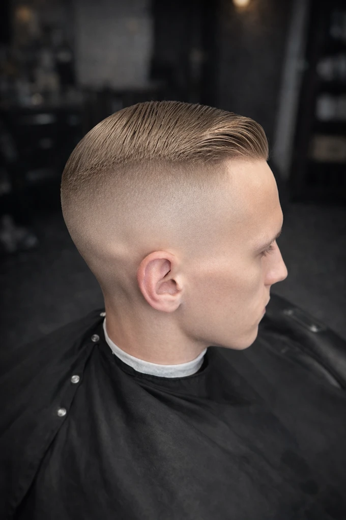 Klasický sestřih s skin fade na bocích