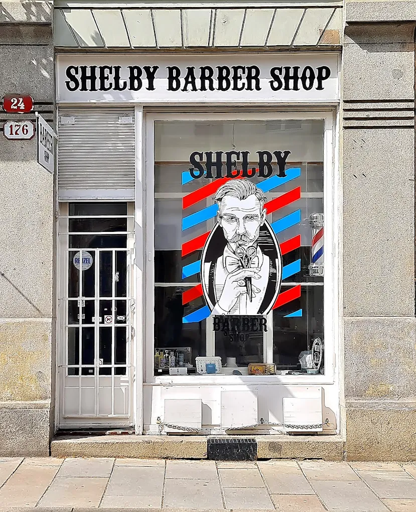 Výloha a branding Shelby Barber Shop Plzeň
